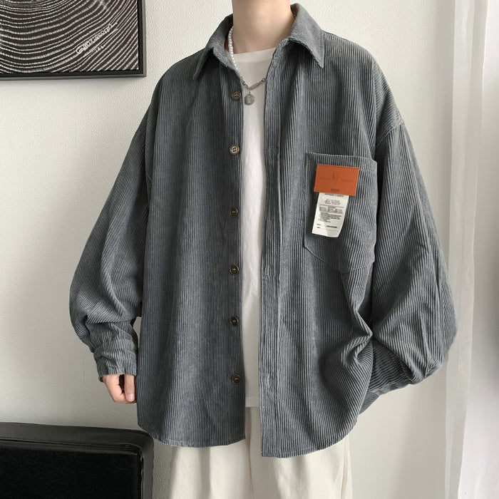 Korean Oversize Velvet Shirt