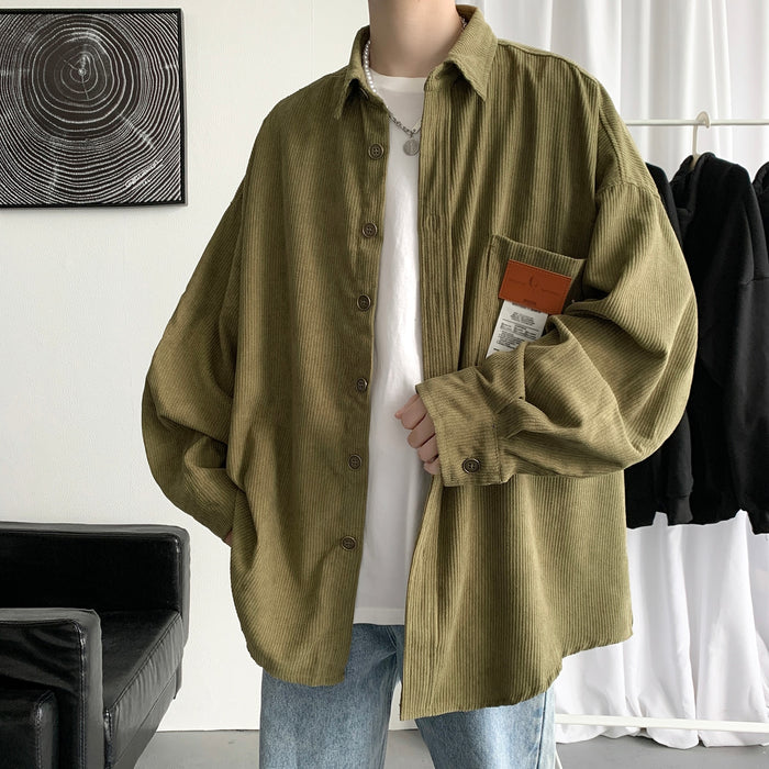 Korean Oversize Velvet Shirt