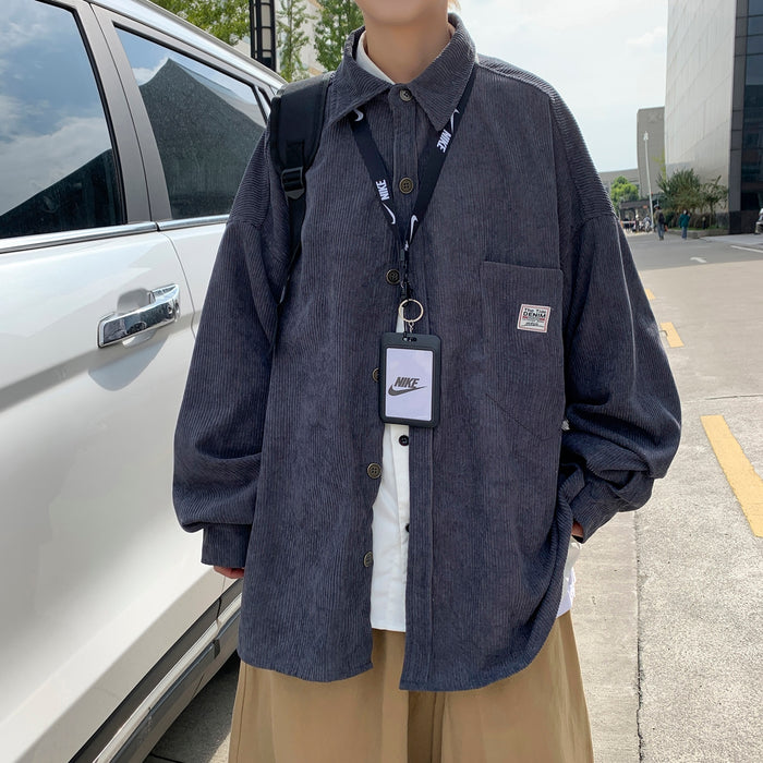 Korean Oversize Velvet Shirt