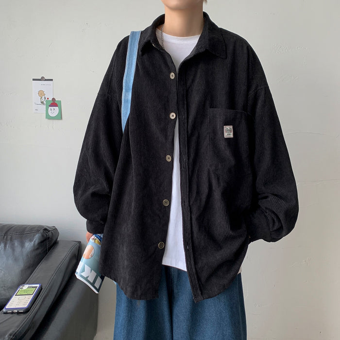 Korean Oversize Velvet Shirt