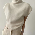 Korean Sleeveless Turtleneck Sweater