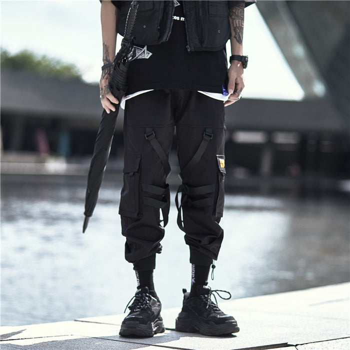 Korean Street Cargo Pants Multi-Pocket