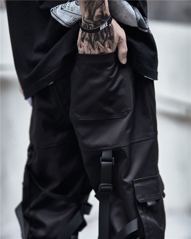 Korean Street Cargo Pants Multi-Pocket