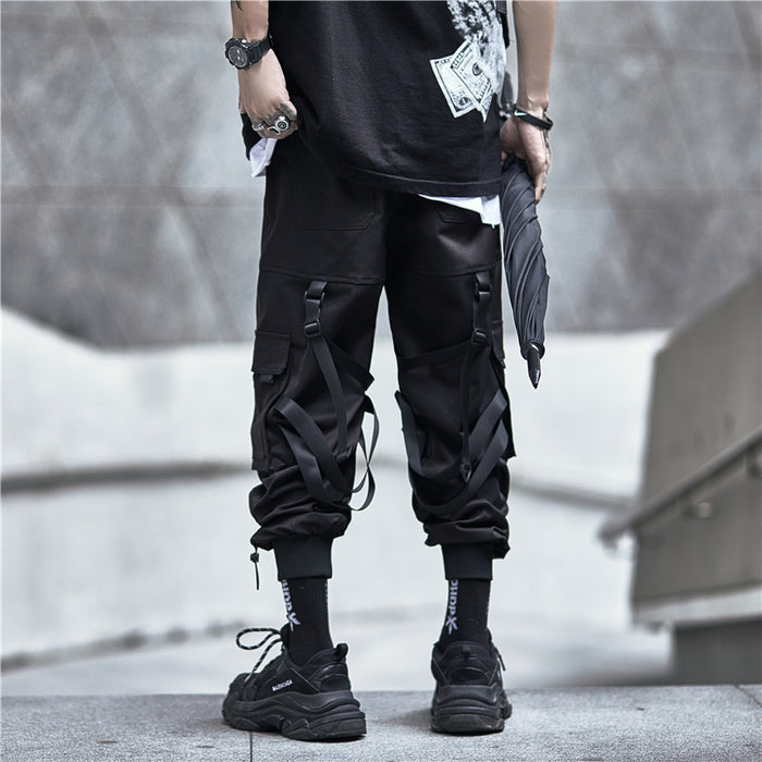 Korean Street Cargo Pants Multi-Pocket