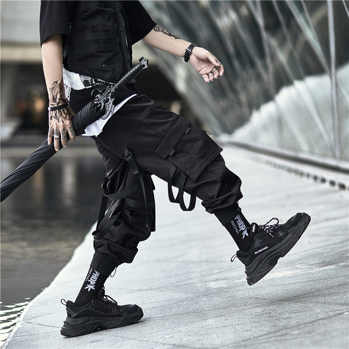 Korean Street Cargo Pants Multi-Pocket