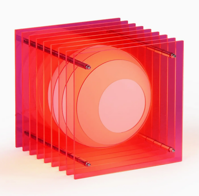 LớP Small Square in Electric Pink Acrylic
