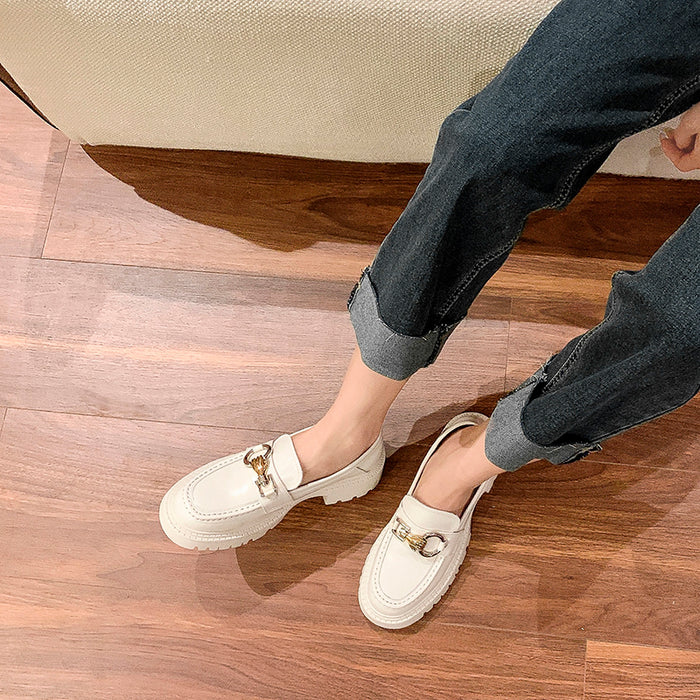 Leather Platform Loafers