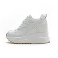 Sneakers compensées en cuir - KoreanxWear