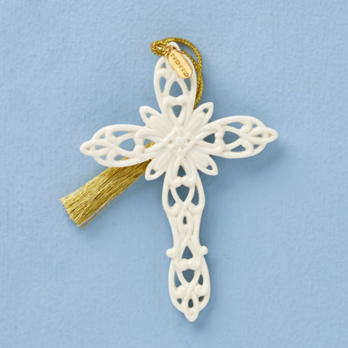 Lenox 2026 Snow Fantasies Cross Ornament