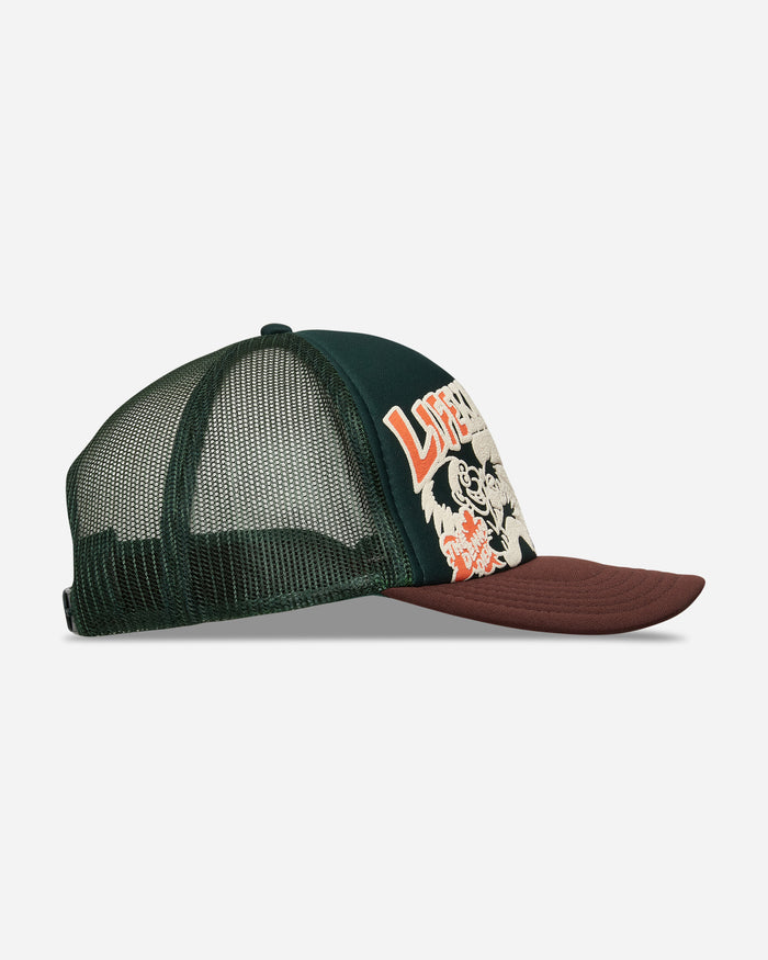 KAPITAL Life Kapriccio Track Cap Green - Brown Hats Caps K2505XH536 DGREENXBROWN