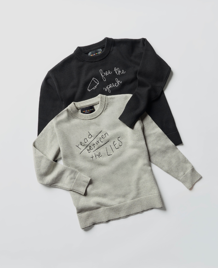 Lingua Franca Free The Speech Unisex Cotton Crewneck Sweater