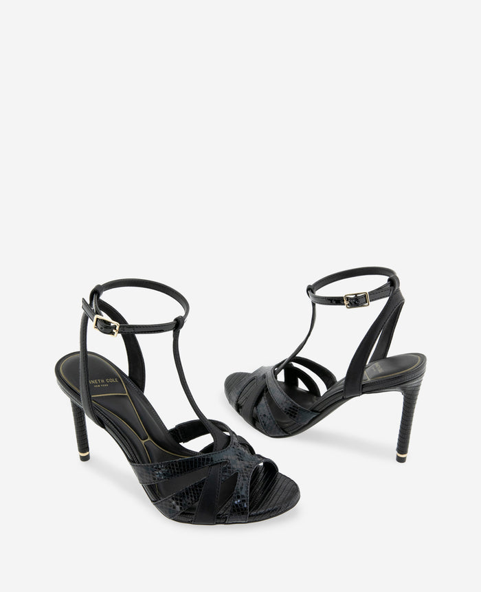 Liona Embossed Snake Heel