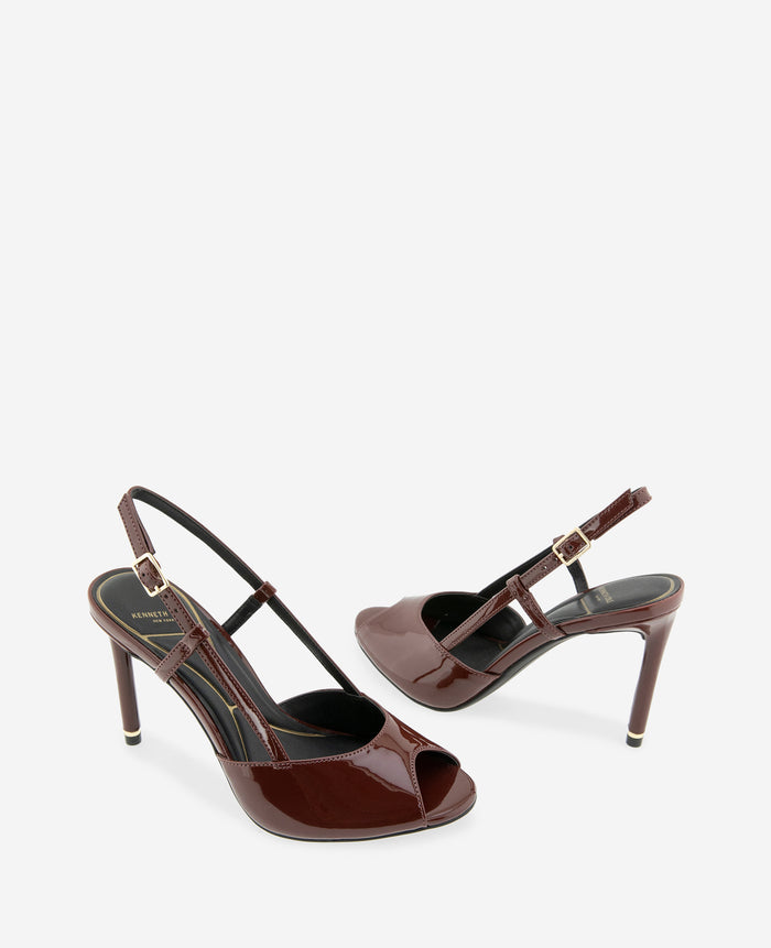Londyn Patent Peep Toe Heel