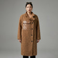 Manteau long oversize en laine camel pour femme - K-fashion hiver - Taille M