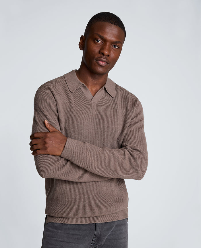Long Sleeve Johnny Collar Polo