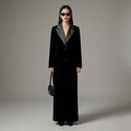 Trench-coat long bicolore noir femme - Koreanxwear - Taille S