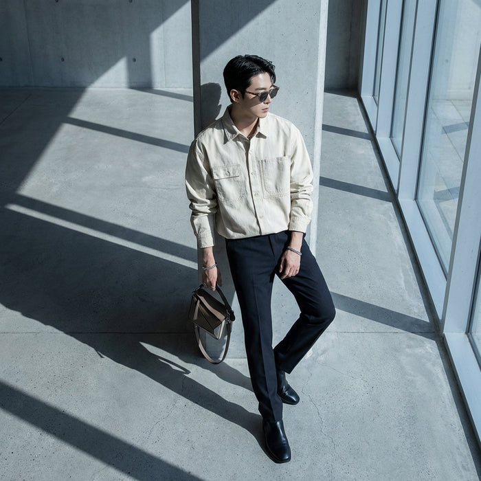 Chemise loose fit en coton pour un style décontracté et moderne - Koreanxwear