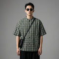 Chemise à carreaux ample verte multi-poches - Mode Coréenne - Taille M