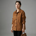 Veste loose street style femme chocolat - Koreanxwear - Taille XS