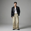 Pantalon cargo ample homme couleur kaki - Koreanxwear - Taille S
