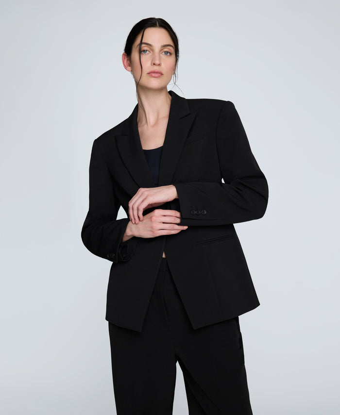 Luxe Twill Slim One Button Jacket