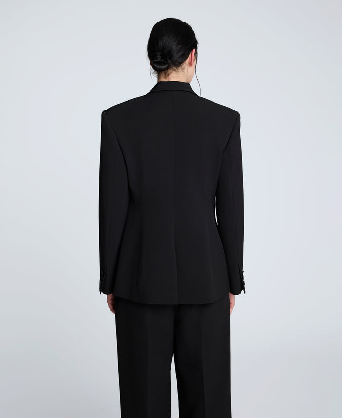 Luxe Twill Slim One Button Jacket