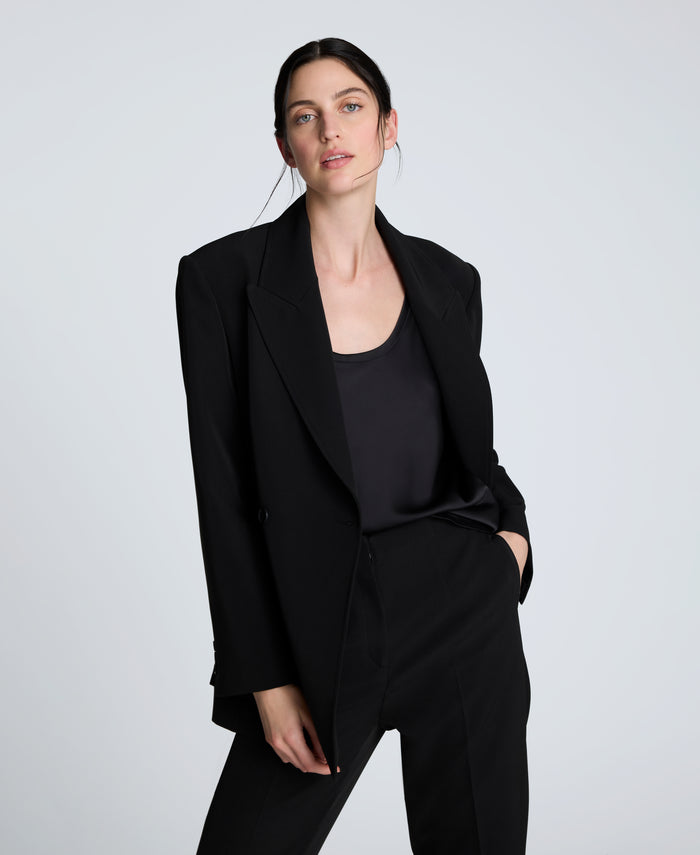 Luxe Twill Slim One Button Jacket
