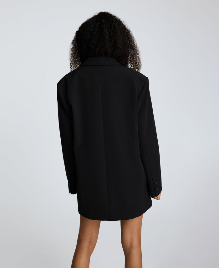 Luxe Twill Two Button Boyfriend Jacket