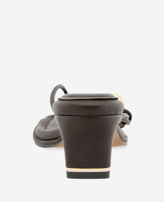 Madrid Leather Embellished Heel Sandal