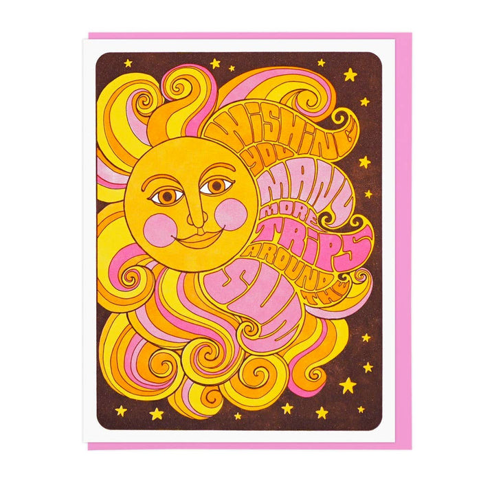 Many More Trips Around The Sun Birthday Greeting Card