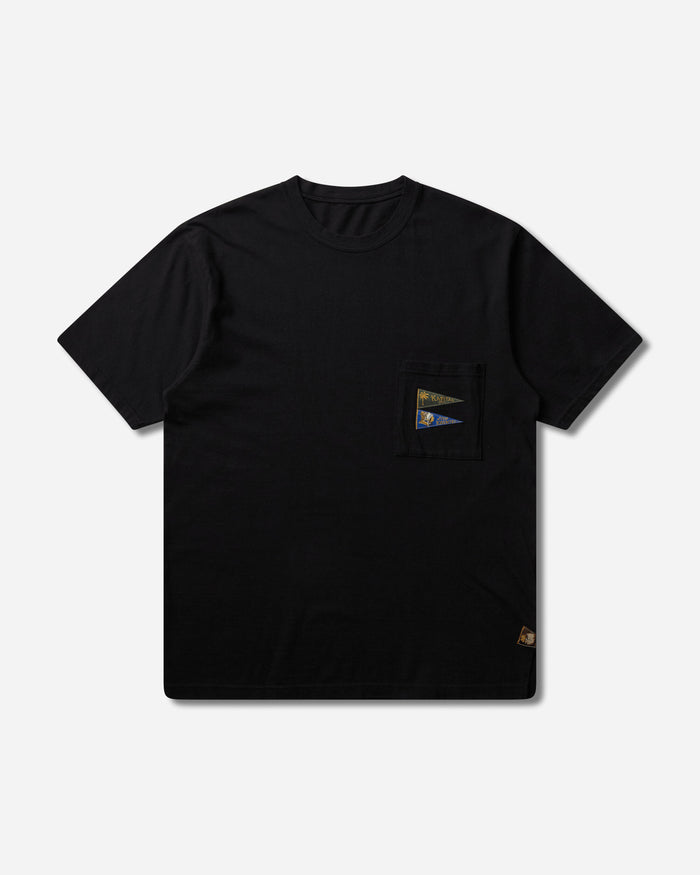 KAPITAL 20/-Jersey Pennant T (3Flags) Black T-Shirts Shortsleeve EK-1223SC BLACK