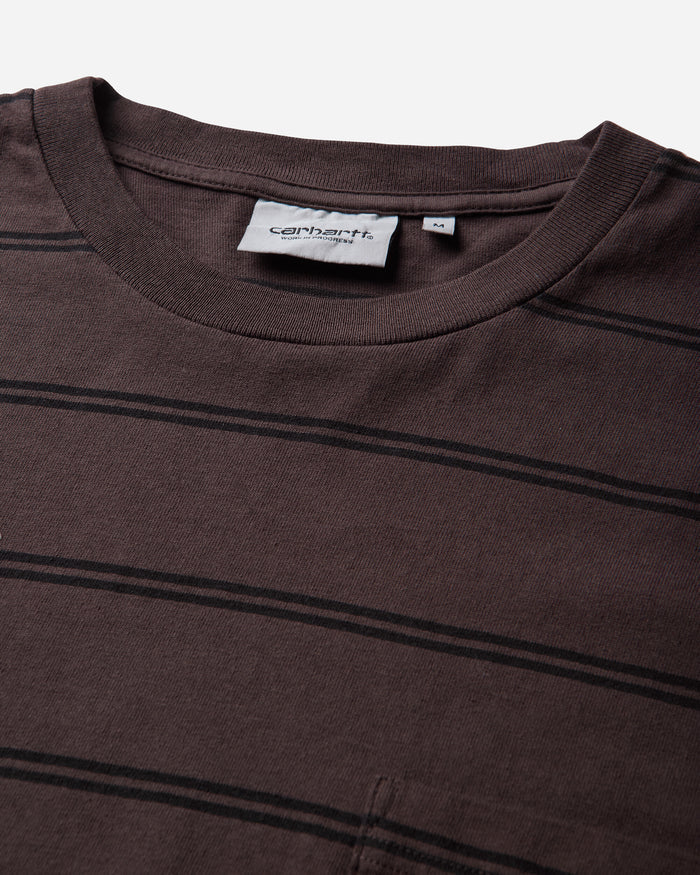 Carhartt WIP L/S Cardona Pocket T-Shirt Cardona Stripe/Natural T-Shirts Longsleeve I037271 3VQGD