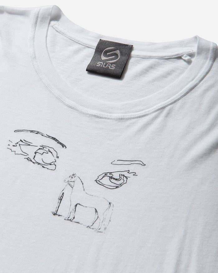 Silas Seasonal Graphic Short Sleeve White T-Shirts Shortsleeve LN-J006A02 WHITE