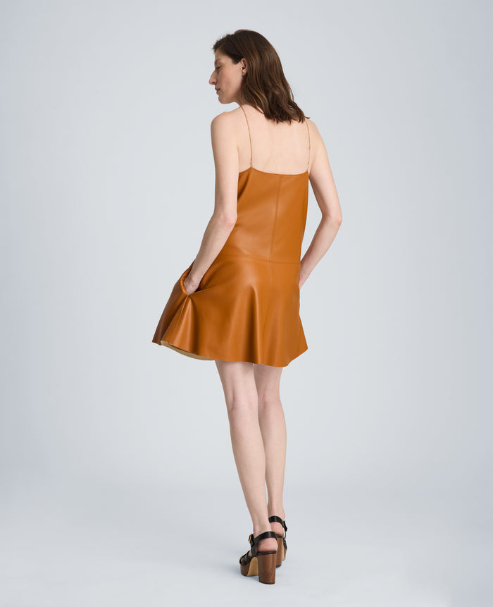 Metal Strap Mini Slip Dress