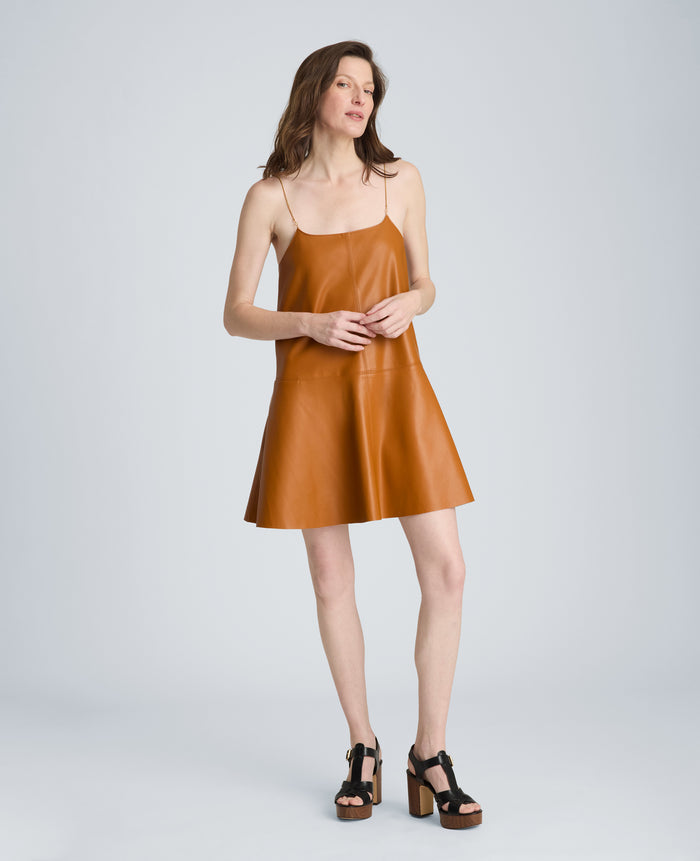 Metal Strap Mini Slip Dress