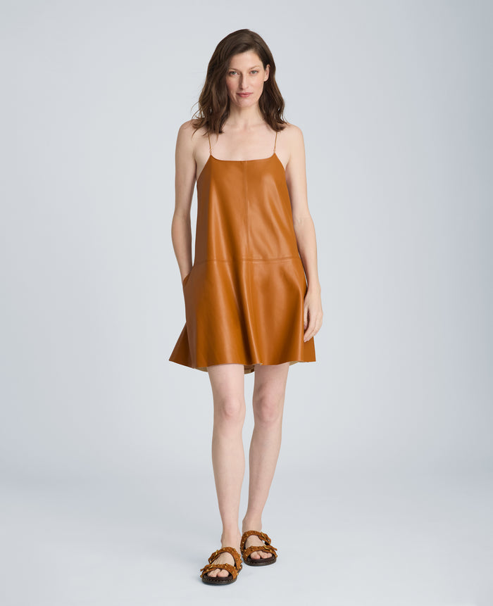 Metal Strap Mini Slip Dress