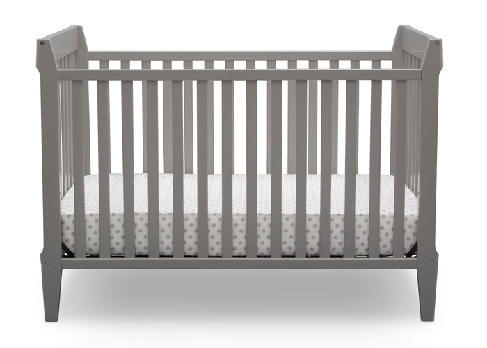 Serta Mid-Century Modern Classic 5-in-1 Convertible Crib Grey (026) Front a3a