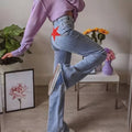 Mid-Rise Flare Jeans