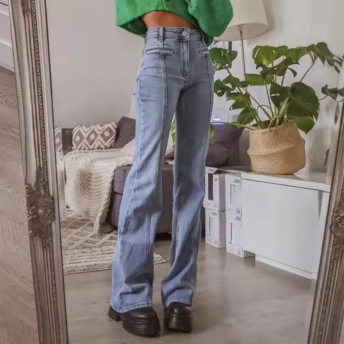 Mid-Rise Flare Jeans