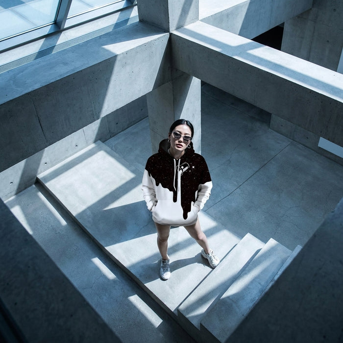 Sweat à capuche unisexe imprimé lait 3D - Style streetwear K-fashion