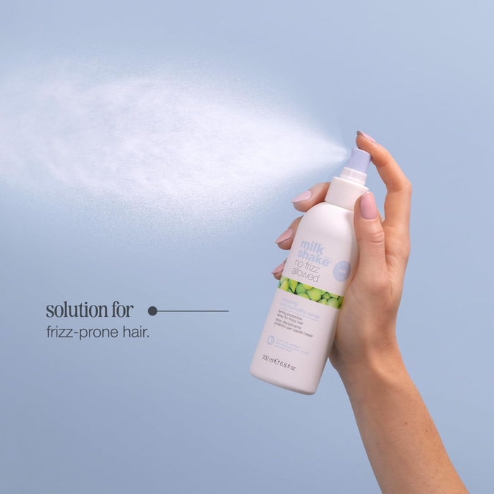 Milk Shake No Frizz Allowed anti-humidity spray mist protecting frizz-prone hair from humidity for smooth styling