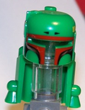 Minifigure, Headgear Helmet SW Rocket Pack with Boba Fett Colors, Dark Red Highlights Pattern