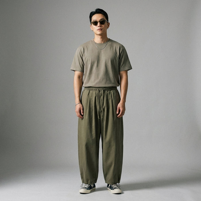 Pantalon large décontracté minimaliste femme - Koreanxwear - Taille M