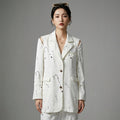 Veste imprimée à manches longues minimaliste, style K-fashion, femme - Taille S