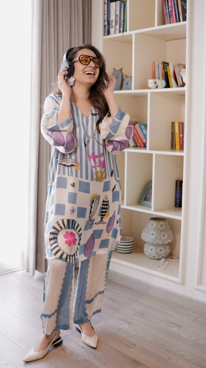 Miss Matchmaker Blue Co-ord Set