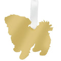 Moon & Lola Mirrored Gold Ornament - Maltese.