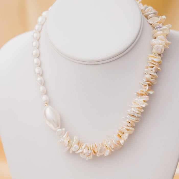 taudrey mother of pearlfection necklace