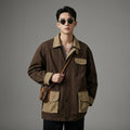 Veste homme multi-poches col rabattu color block - K-fashion - Taille M