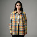 Surchemise à carreaux multicolore style K-fashion - Koreanxwear - Taille S