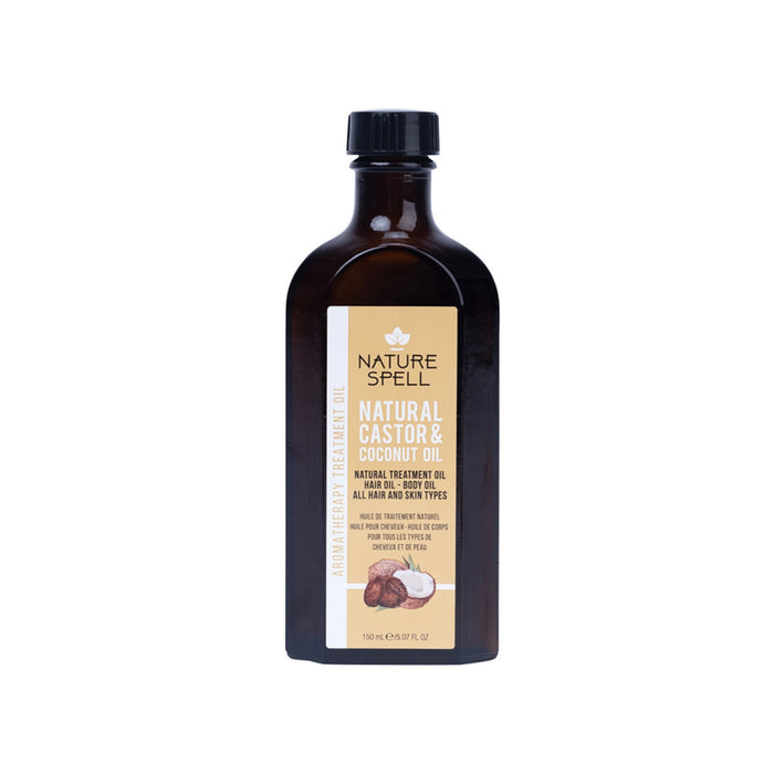 Nature Spell Natural Castor & Coconut Treatment Oil 150ml Bottle